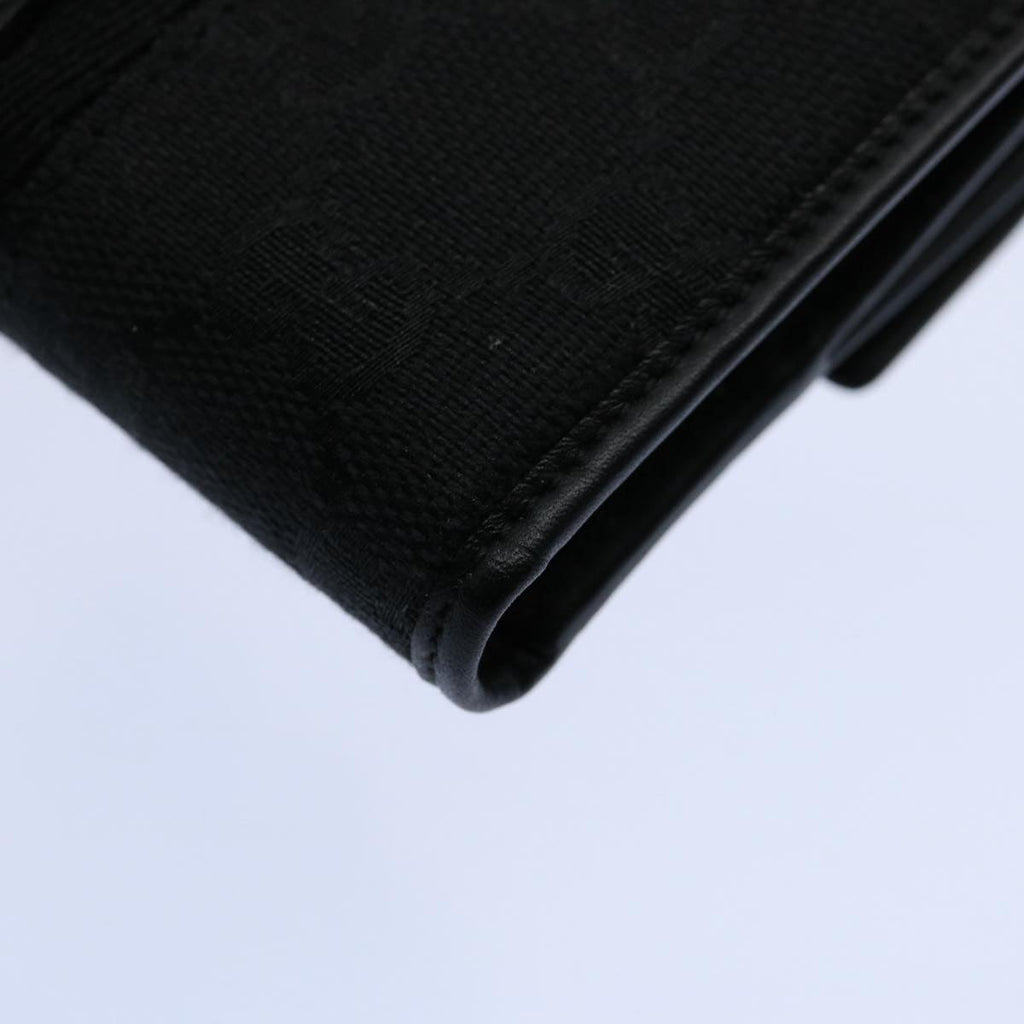 GUCCI GG Canvas Sherry Line Jackie Wallet Black White 60081A