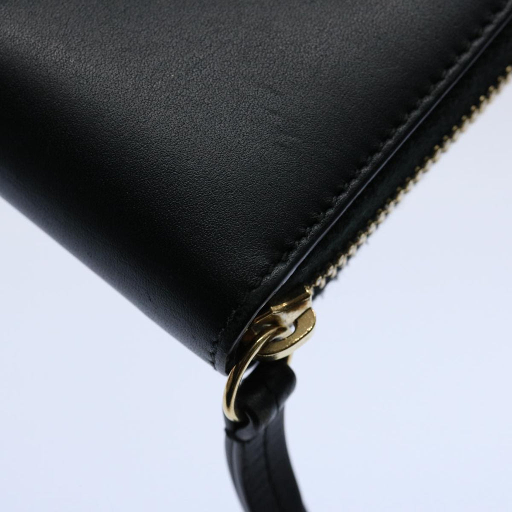GUCCI Silvi Web Sherry Line Long Wallet Leather Black Red 476083 60085A
