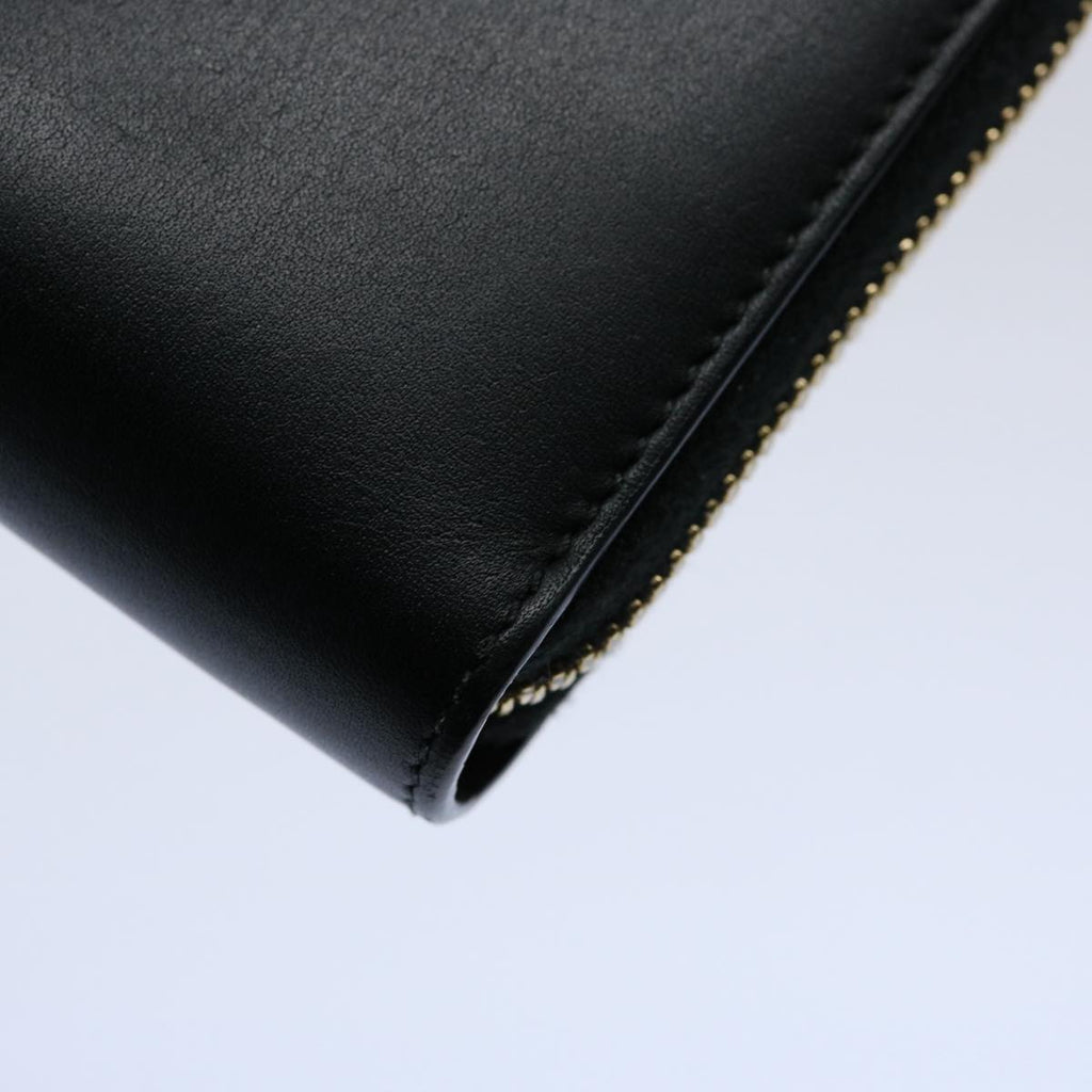 GUCCI Silvi Web Sherry Line Long Wallet Leather Black Red 476083 60085A
