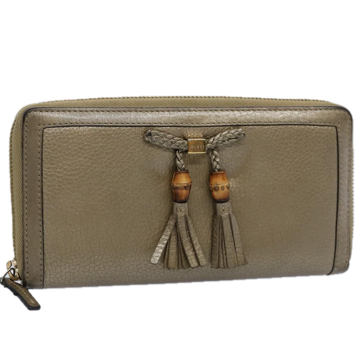 GUCCI Long Wallet Leather Gray 269991 60099