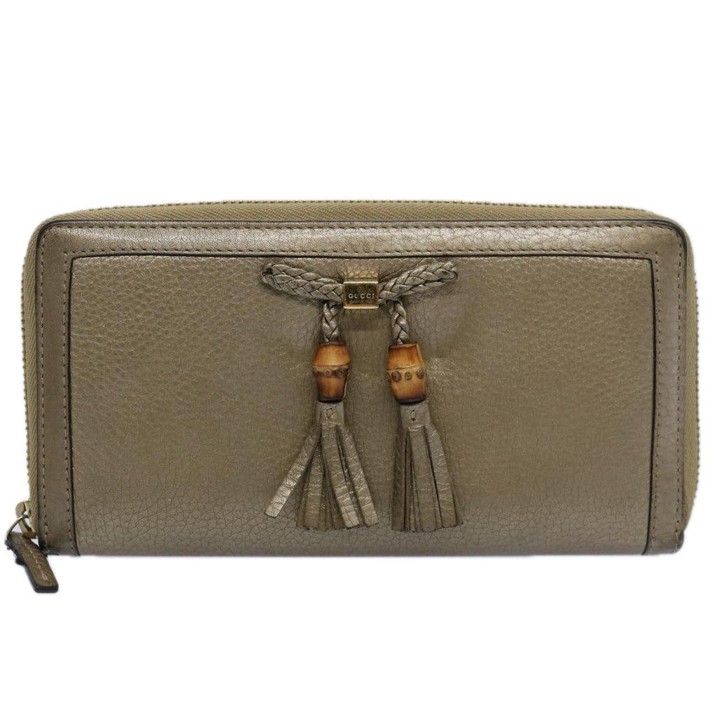 GUCCI Long Wallet Leather Gray 269991 60099
