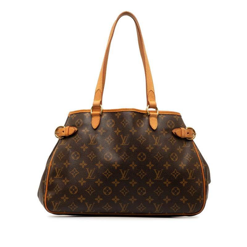 Louis Vuitton Monogram Battalion Horizontal Handbag M51154 Brown PVC Leather  Louis Vuitton
