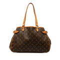 Louis Vuitton Monogram Battalion Horizontal Handbag M51154 Brown PVC Leather  Louis Vuitton