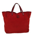 GUCCI Micro GG Canvas Hand Bag Nylon Red 284721 60139