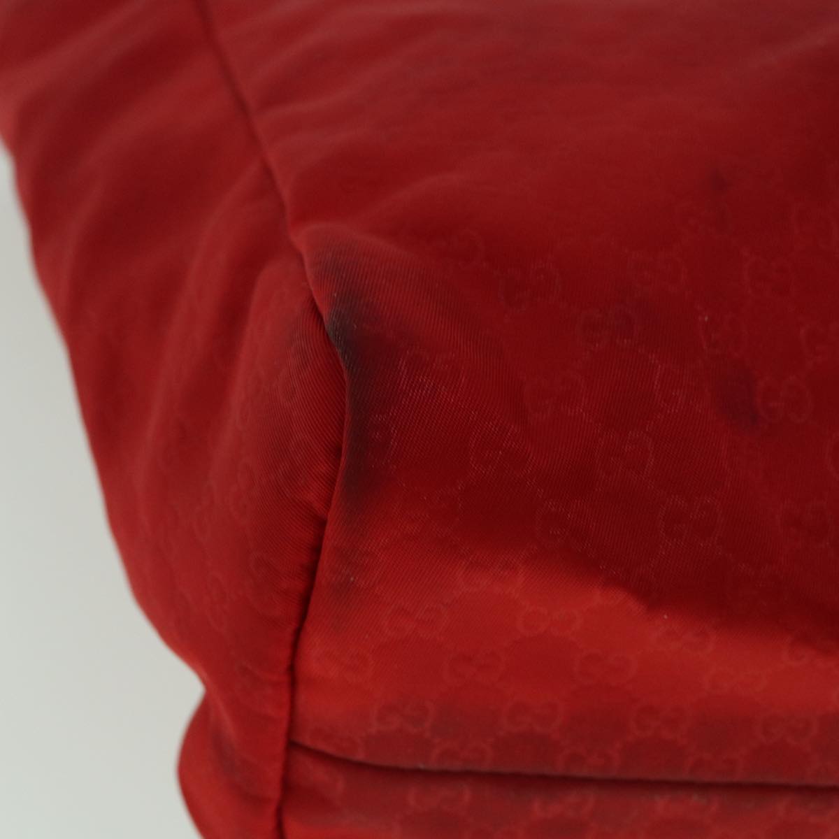 GUCCI Micro GG Canvas Hand Bag Nylon Red 284721 60139
