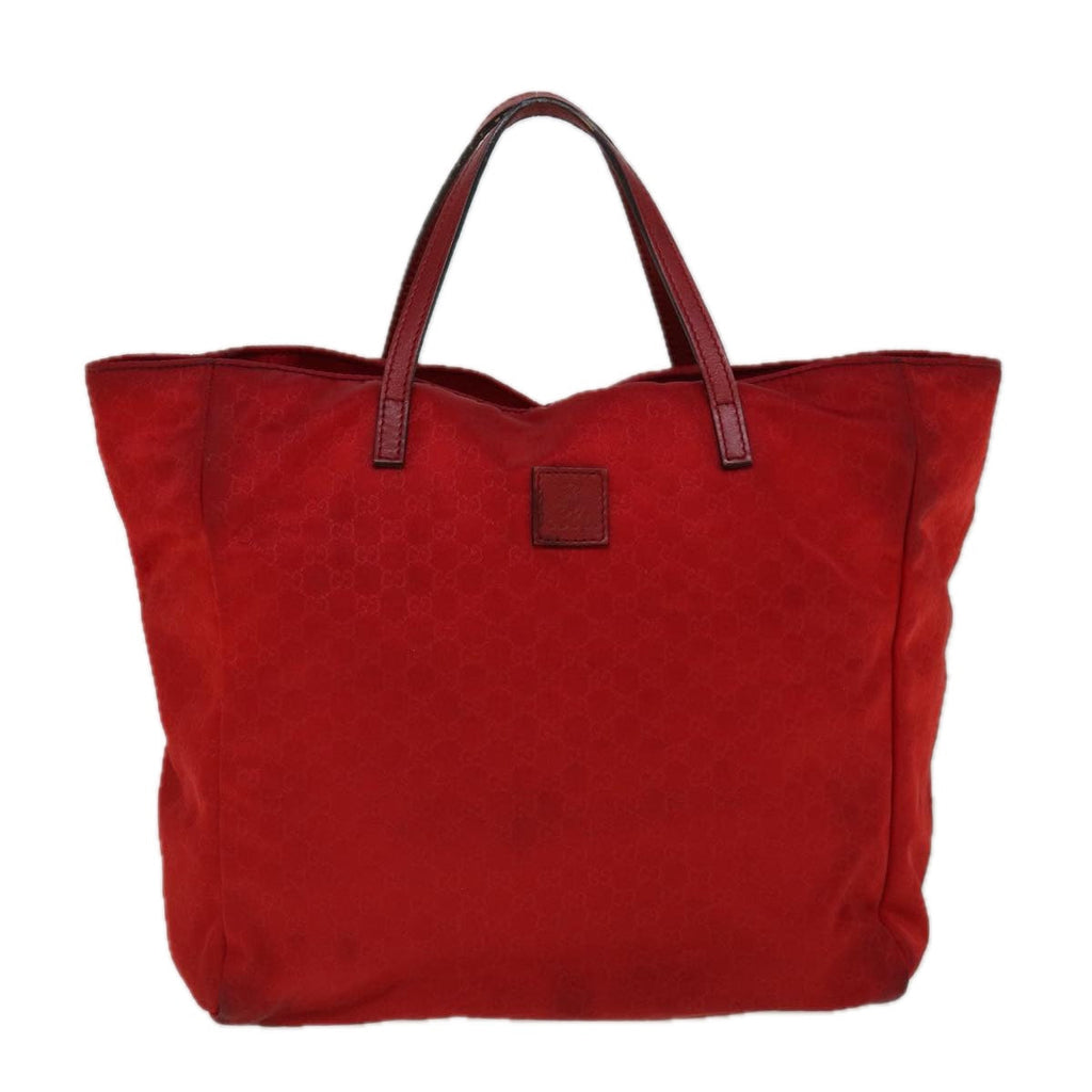 GUCCI Micro GG Canvas Hand Bag Nylon Red 284721 60139