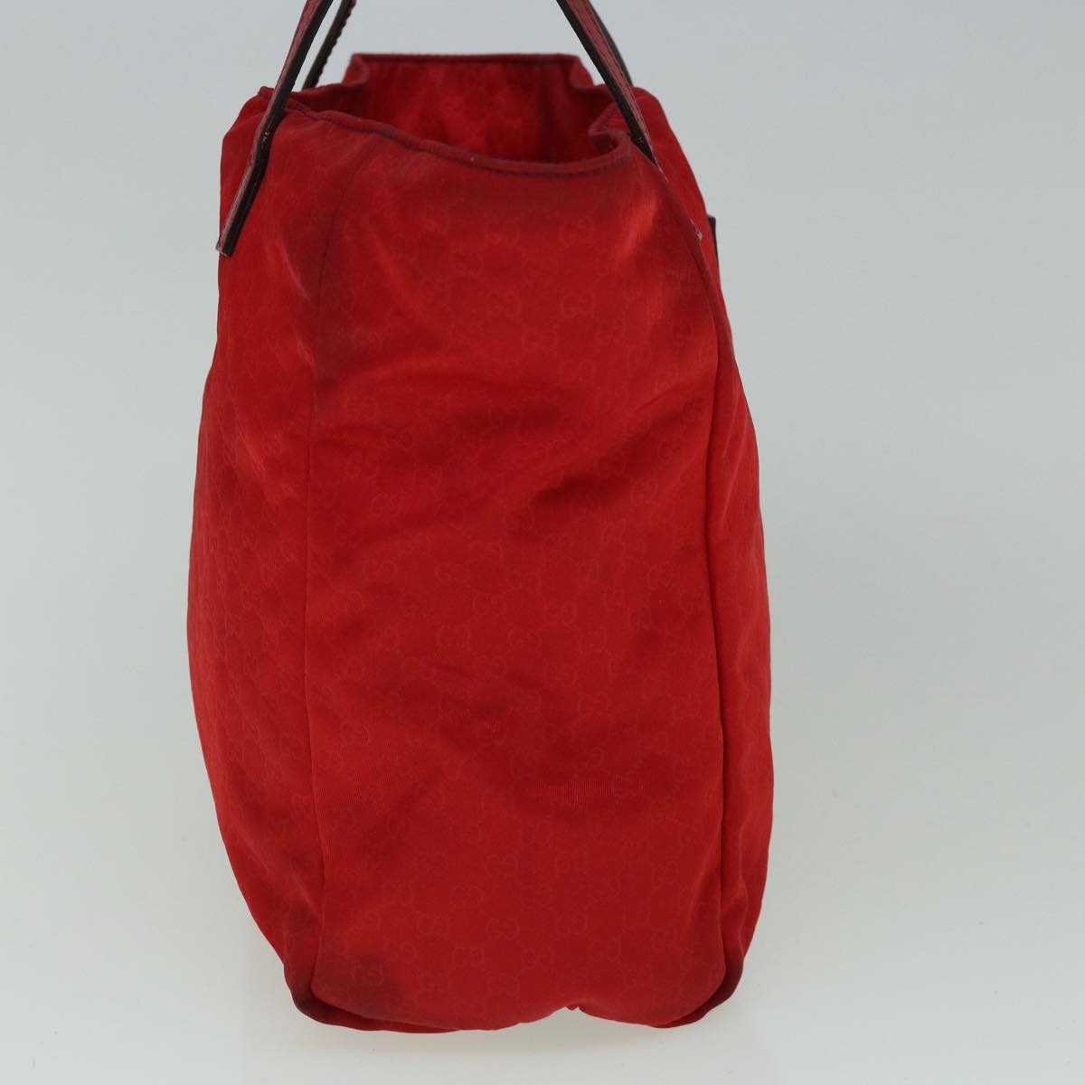GUCCI Micro GG Canvas Hand Bag Nylon Red 284721 60139