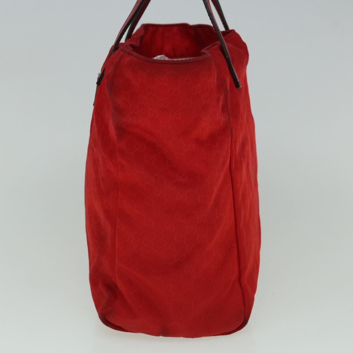 GUCCI Micro GG Canvas Hand Bag Nylon Red 284721 60139