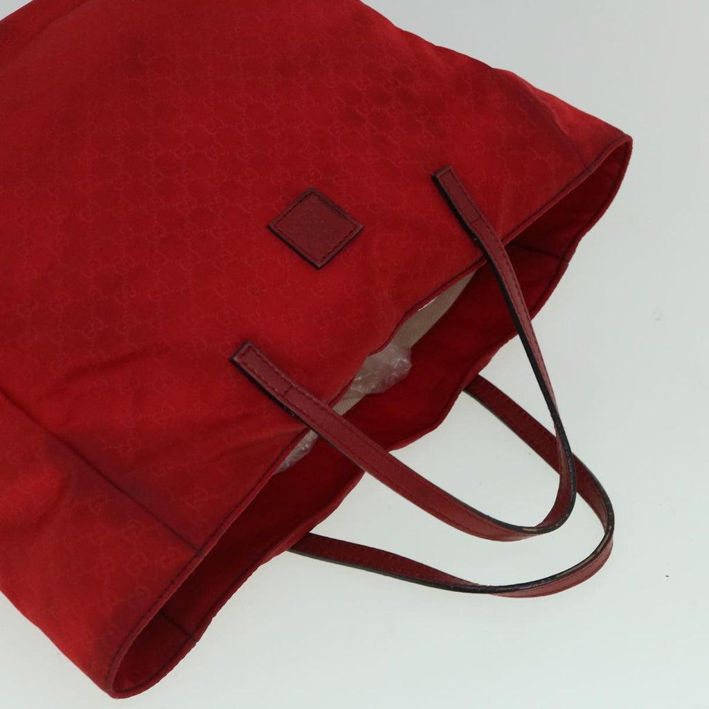 GUCCI Micro GG Canvas Hand Bag Nylon Red 284721 60139