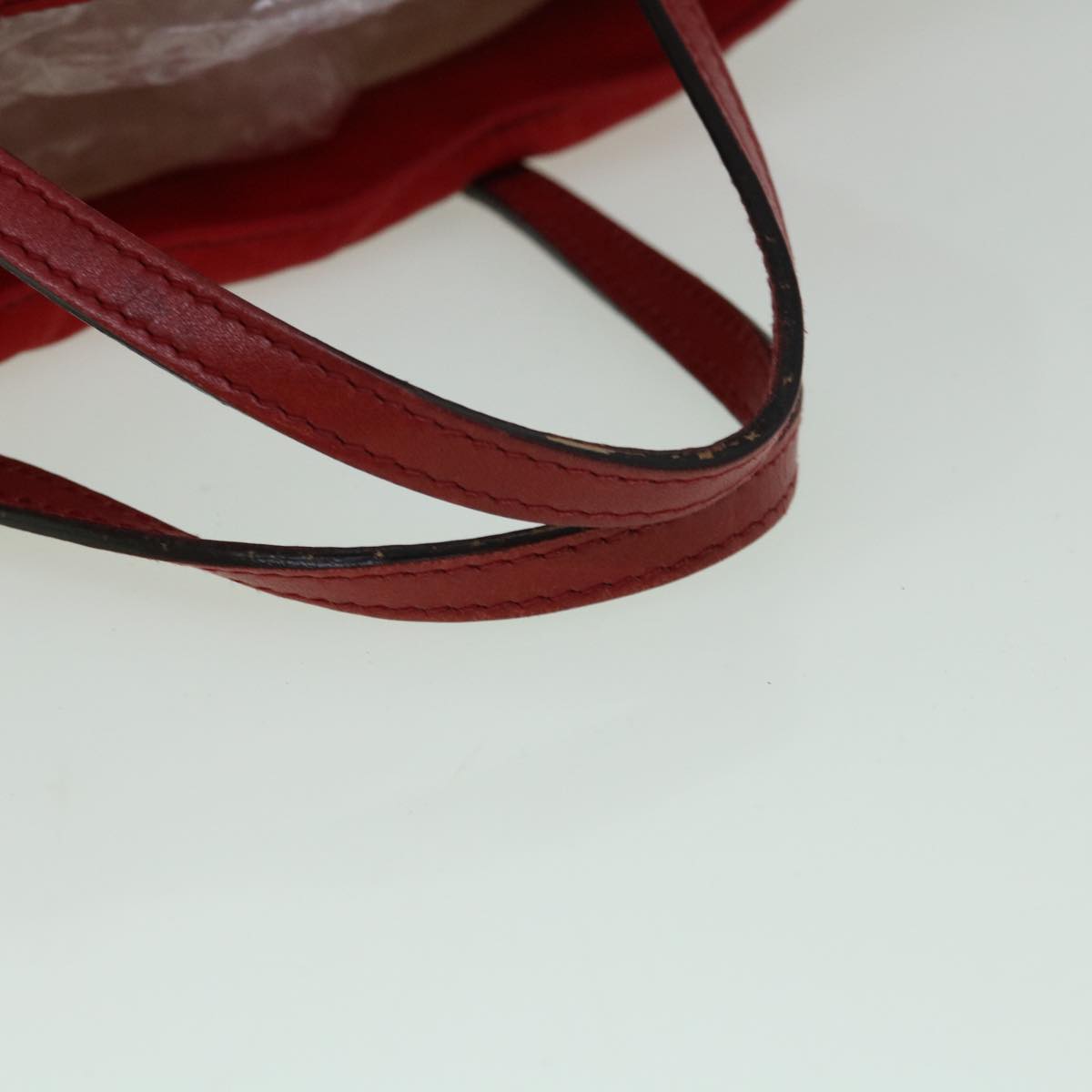 GUCCI Micro GG Canvas Hand Bag Nylon Red 284721 60139