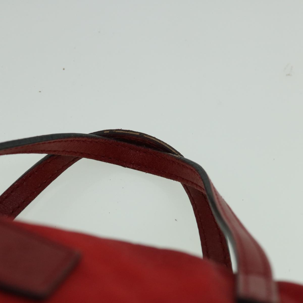 GUCCI Micro GG Canvas Hand Bag Nylon Red 284721 60139