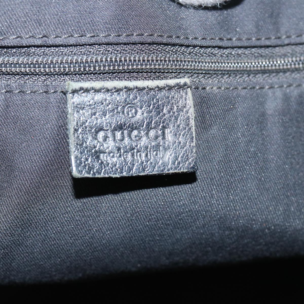 GUCCI GG Canvas Sherry Line Tote Bag Black Red 161719 60141