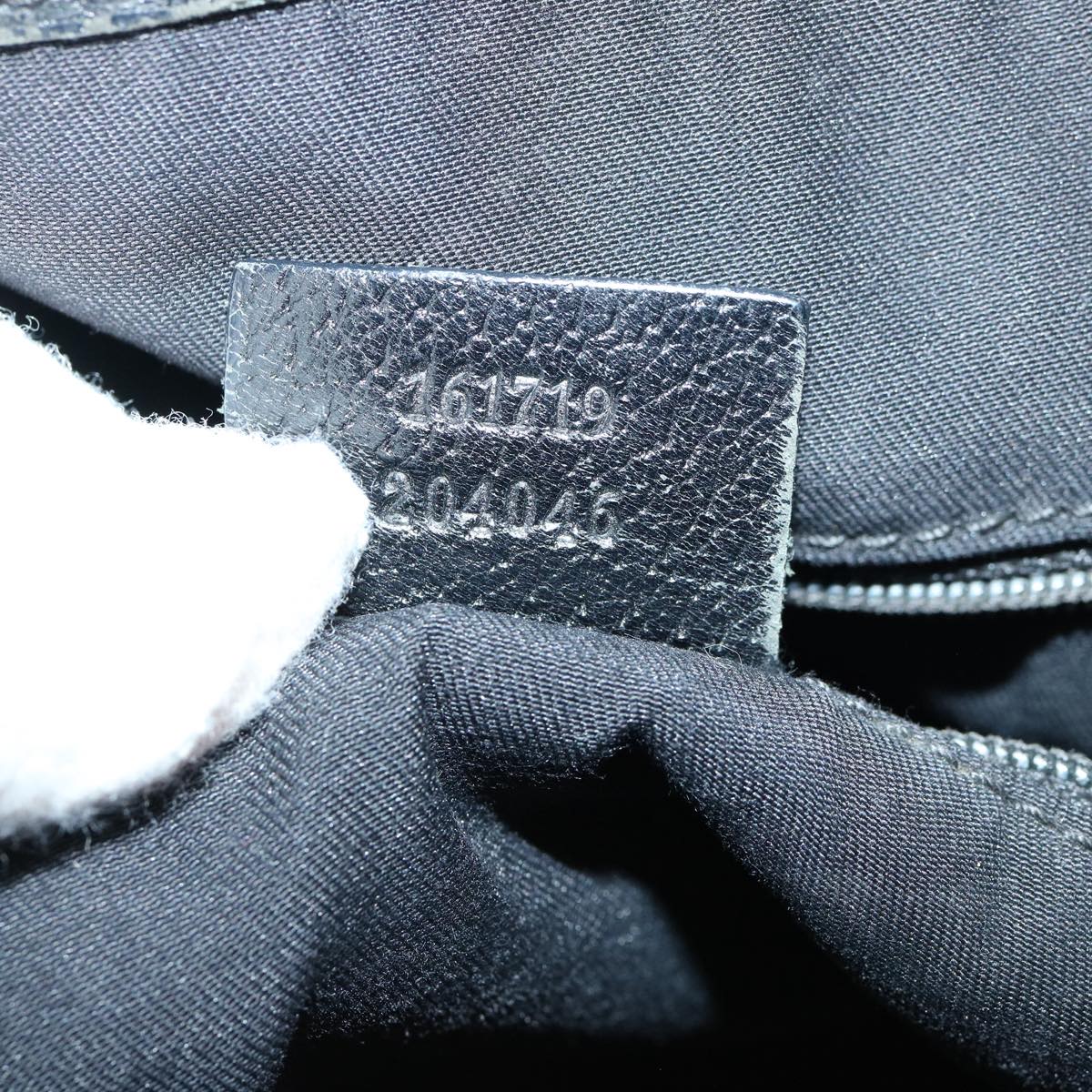 GUCCI GG Canvas Sherry Line Tote Bag Black Red 161719 60141