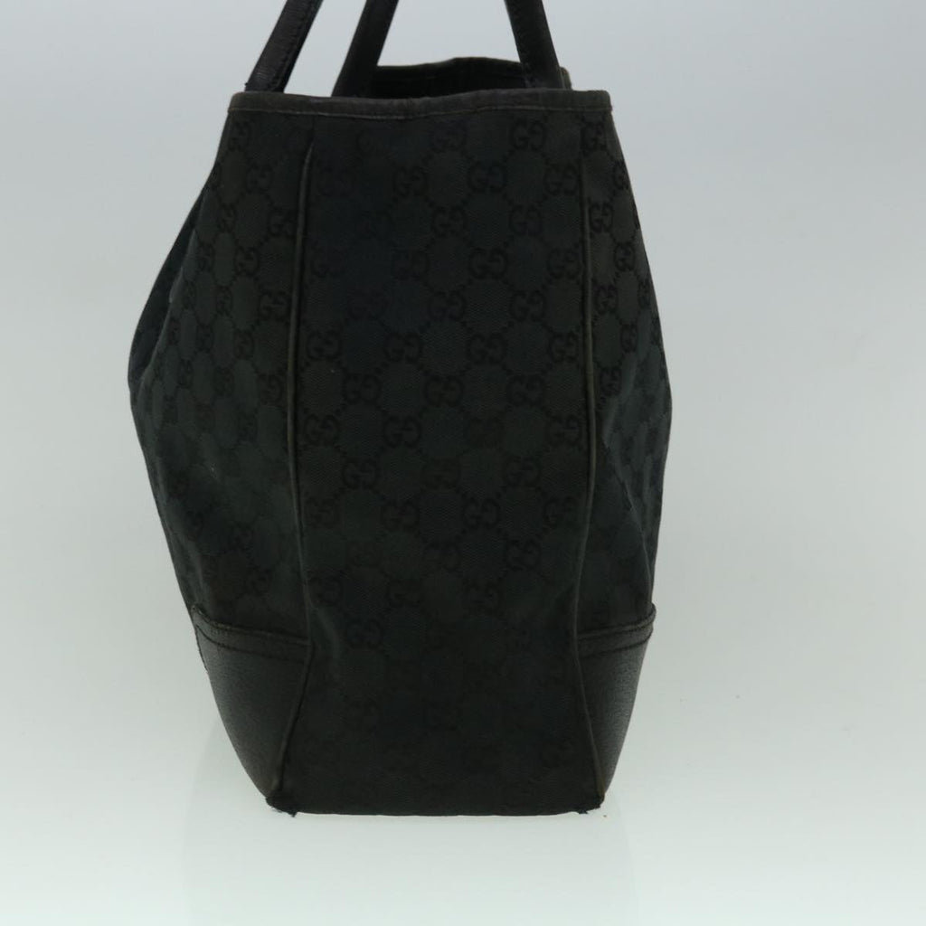 GUCCI GG Canvas Sherry Line Tote Bag Black Red 161719 60141