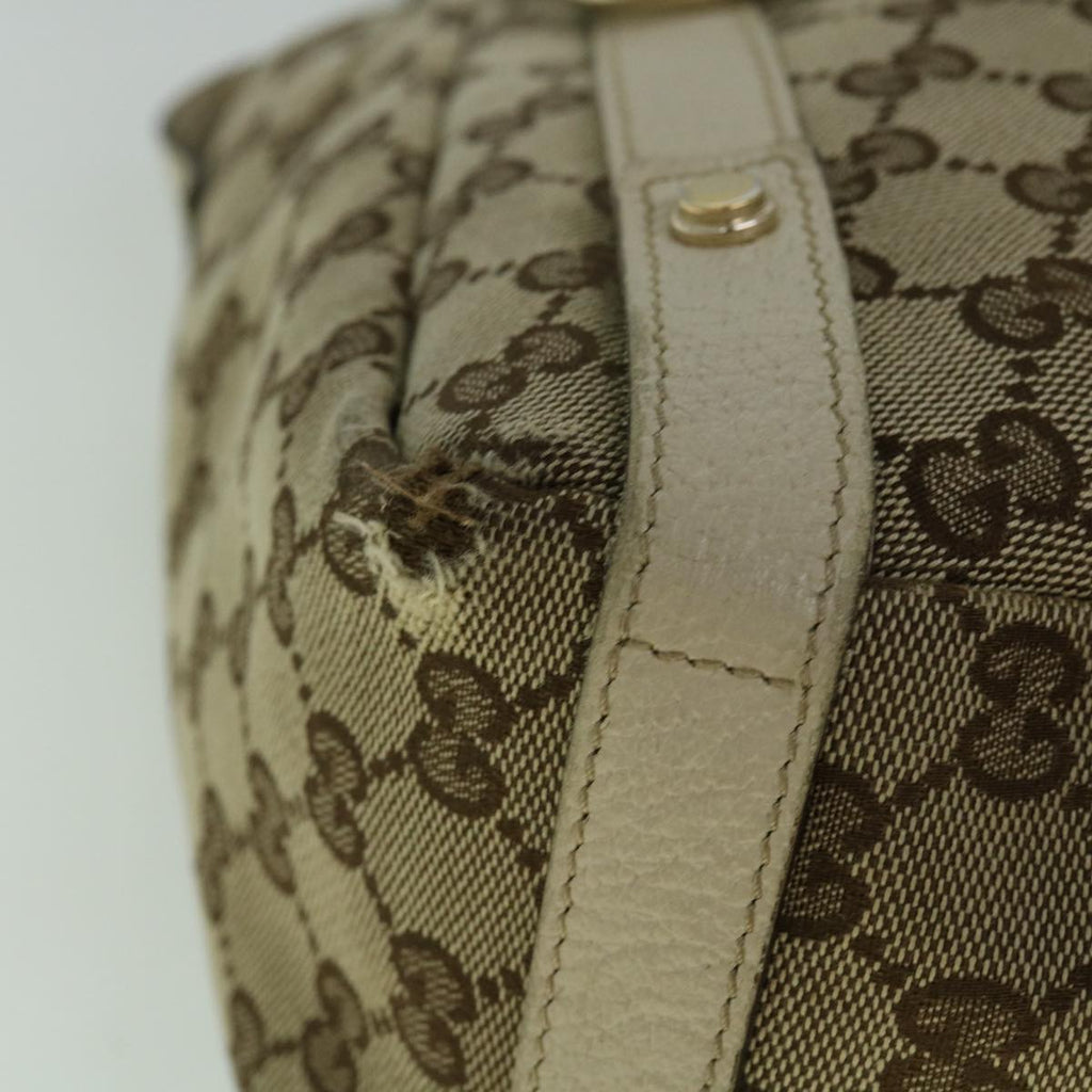 GUCCI GG Canvas Tote Bag Beige White 130736 60142