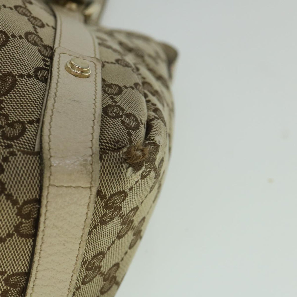 GUCCI GG Canvas Tote Bag Beige White 130736 60142