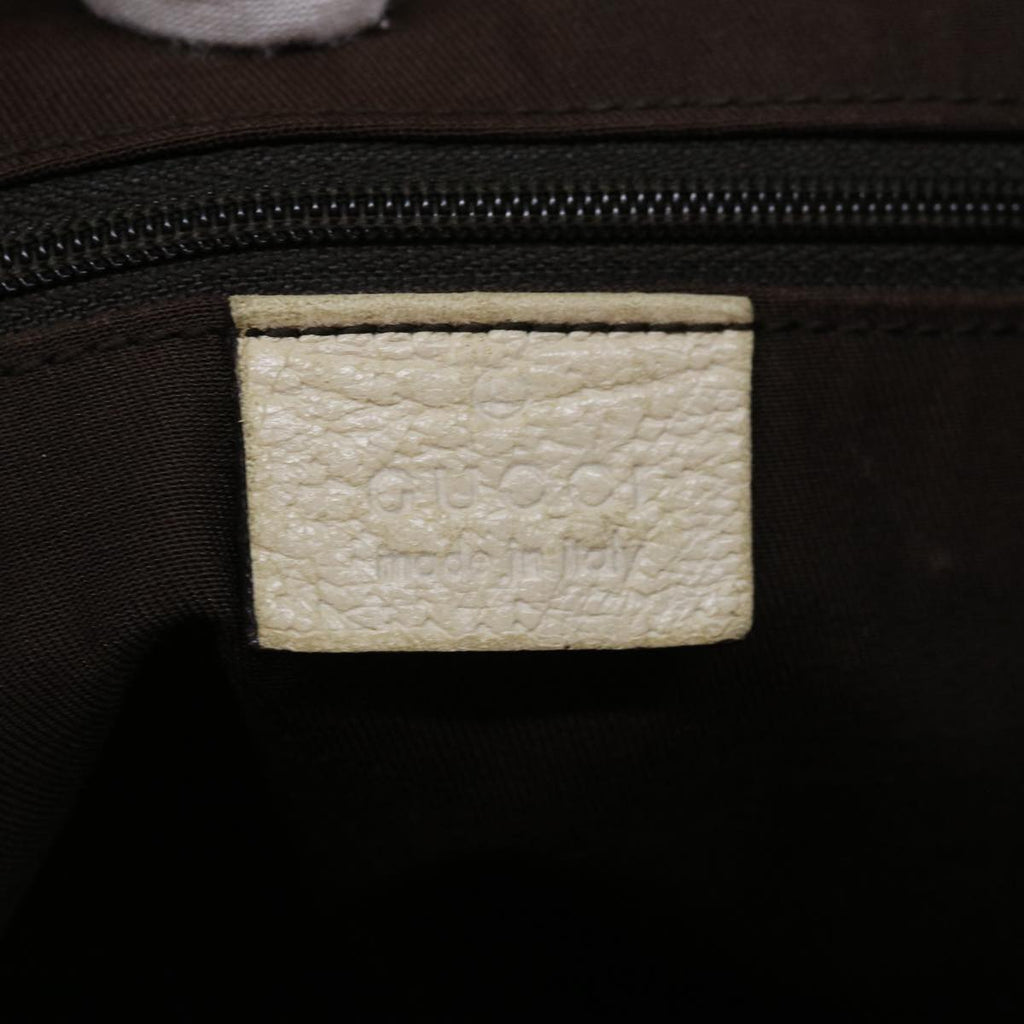GUCCI GG Canvas Tote Bag Beige White 130736 60142