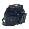 GUCCI Bamboo Backpack Enamel Navy 003 2058 0016 5 60145