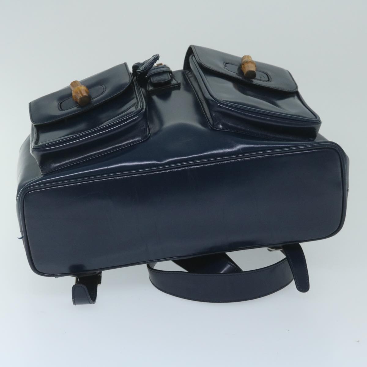 GUCCI Bamboo Backpack Enamel Navy 003 2058 0016 5 60145