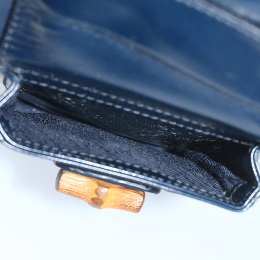 GUCCI Bamboo Backpack Enamel Navy 003 2058 0016 5 60145