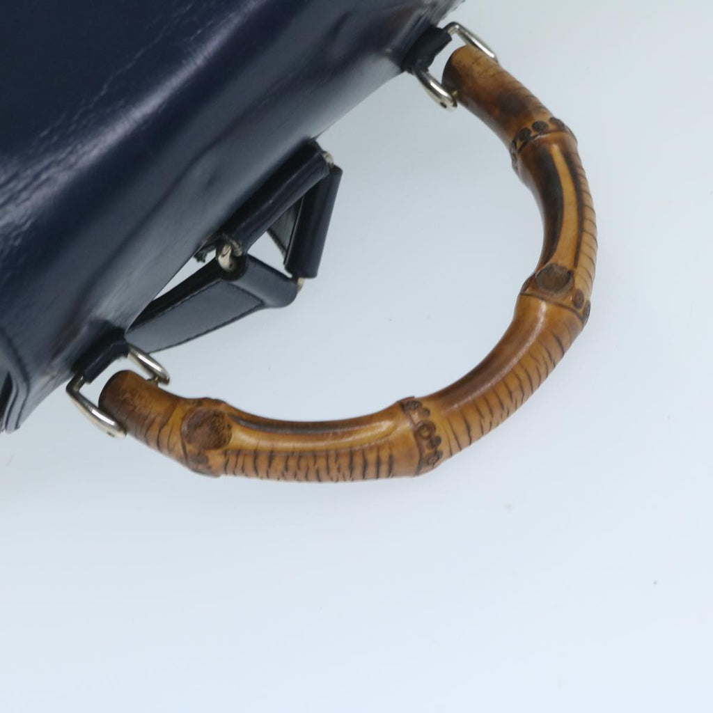 GUCCI Bamboo Backpack Enamel Navy 003 2058 0016 5 60145