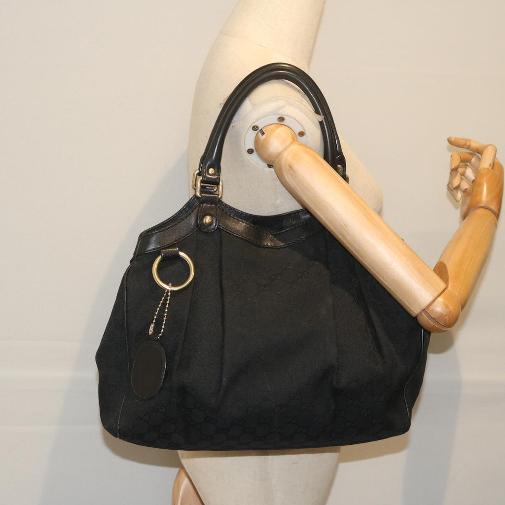 GUCCI GG Canvas Tote Bag Black 211944 60147