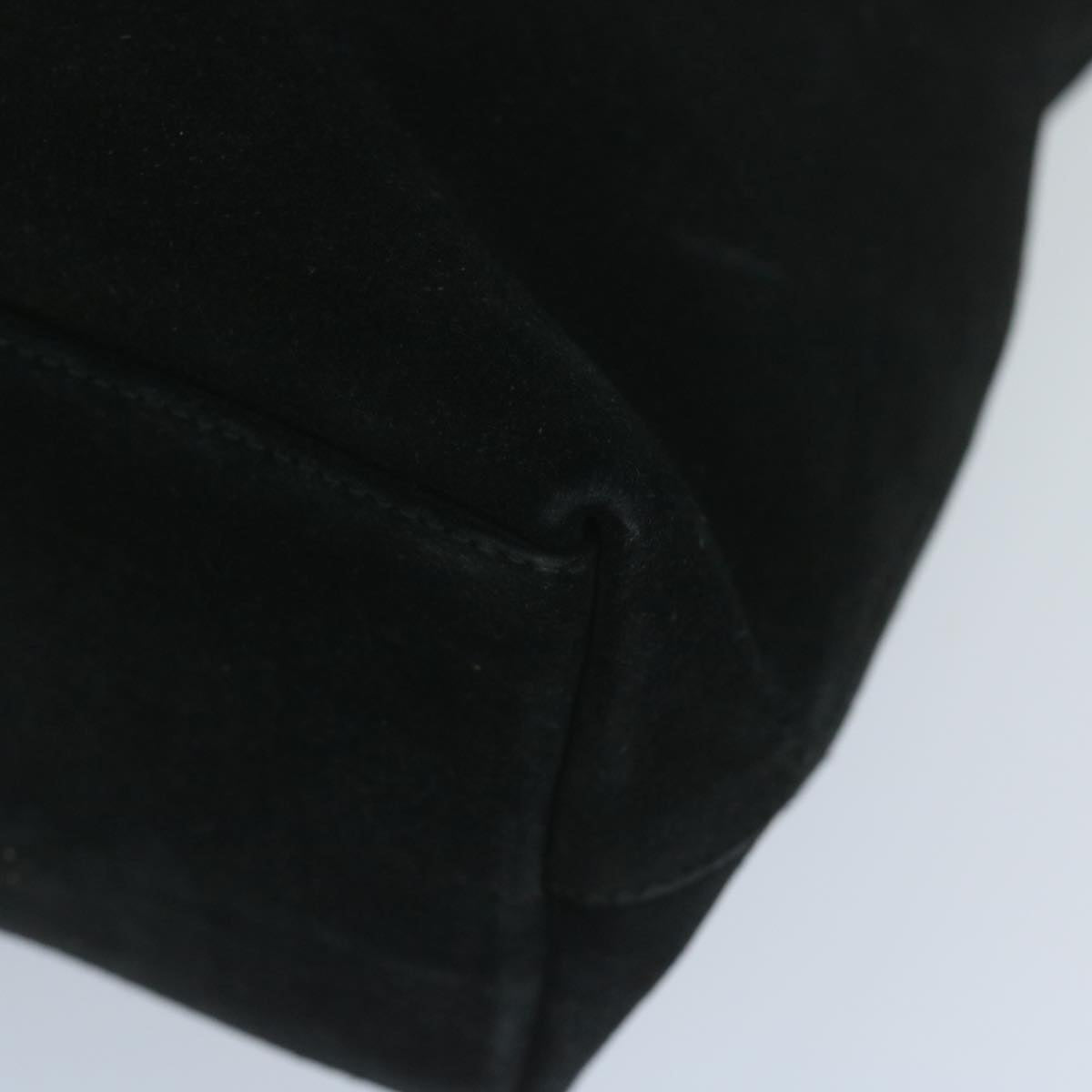 GUCCI Tote Bag Suede Leather Black 002 2113 0476 60148