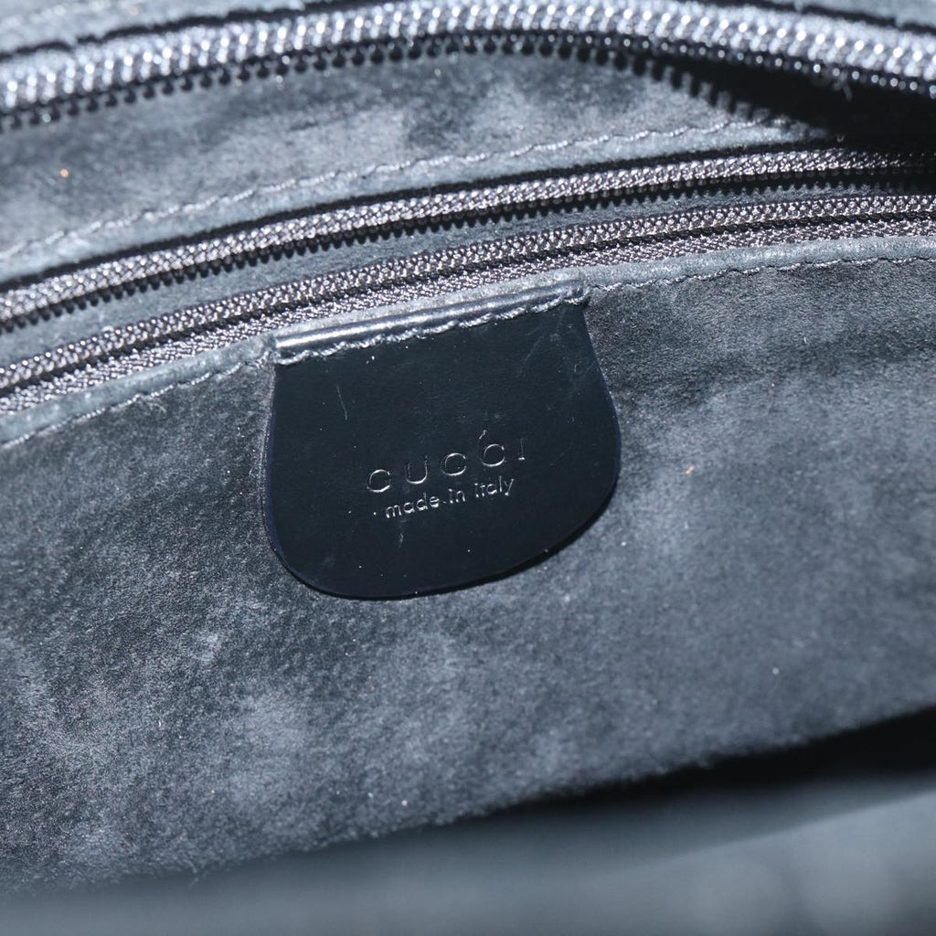 GUCCI Tote Bag Suede Leather Black 002 2113 0476 60148