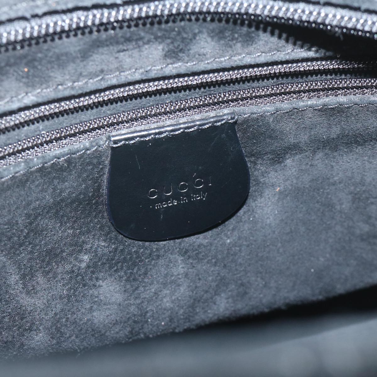 GUCCI Tote Bag Suede Leather Black 002 2113 0476 60148