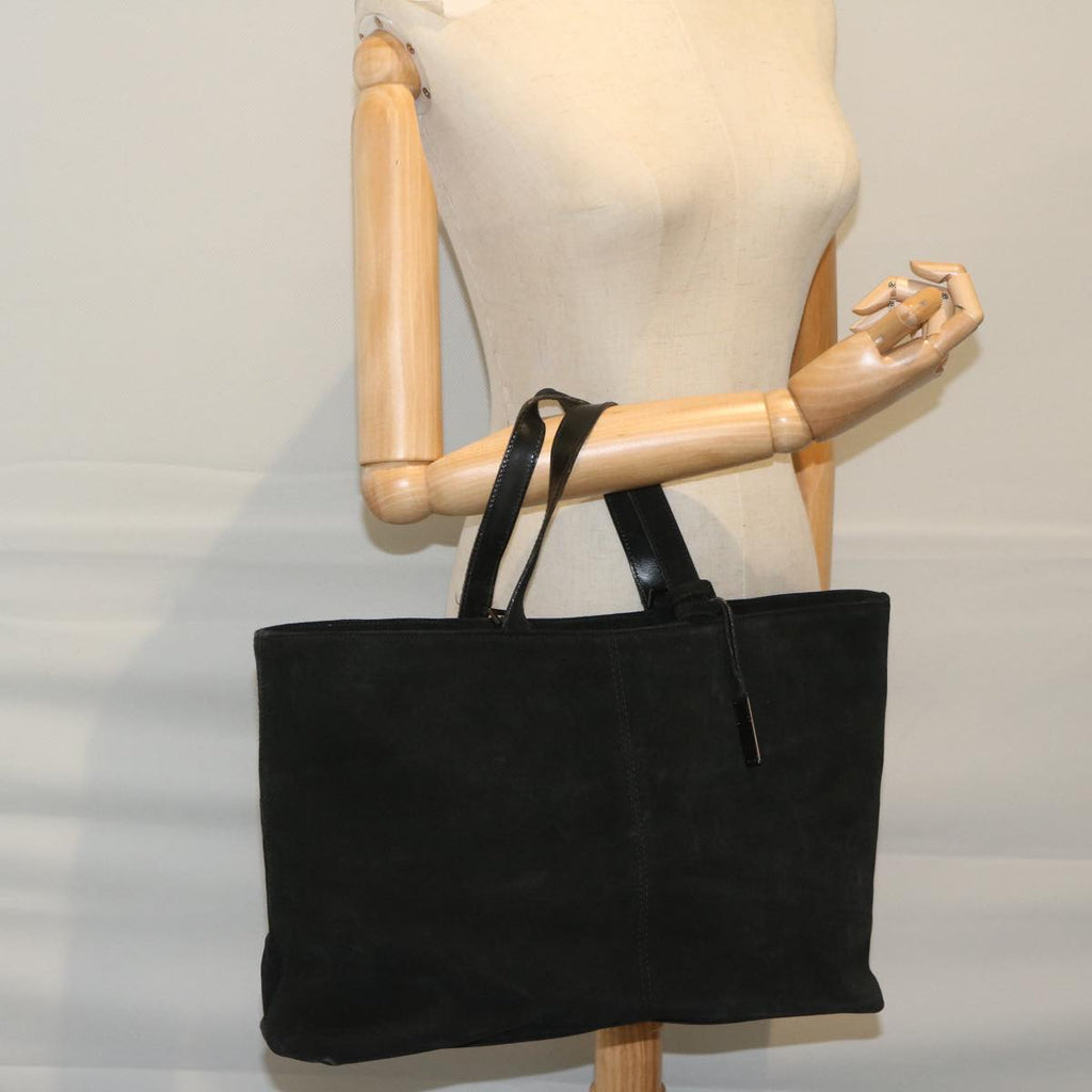 GUCCI Tote Bag Suede Leather Black 002 2113 0476 60148