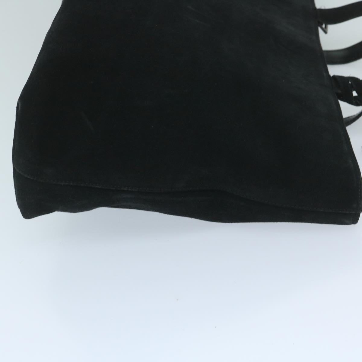 GUCCI Tote Bag Suede Leather Black 002 2113 0476 60148