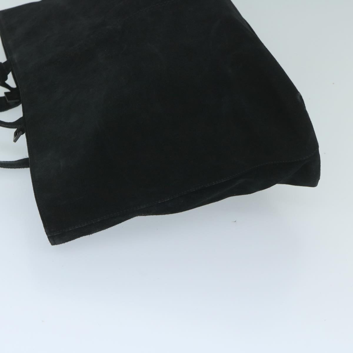 GUCCI Tote Bag Suede Leather Black 002 2113 0476 60148