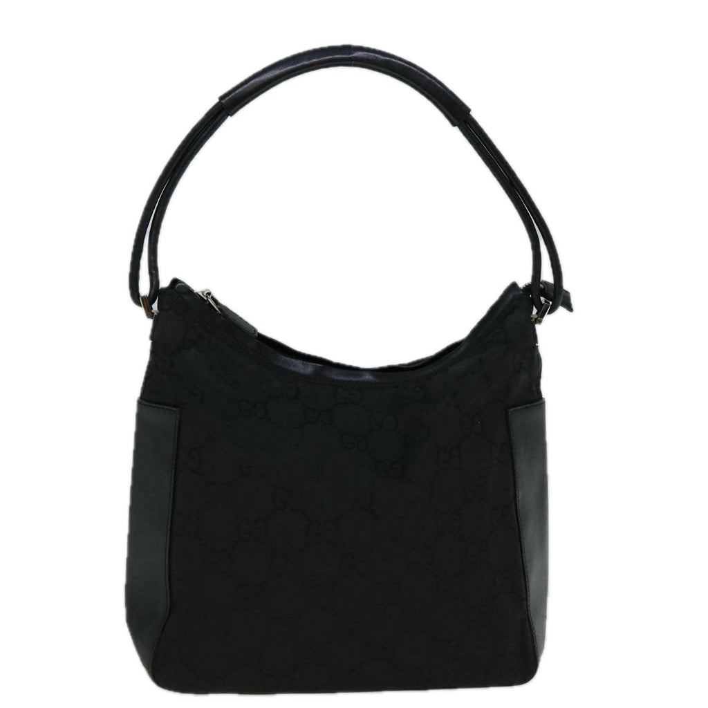 GUCCI GG Canvas Shoulder Bag Nylon Black 60150