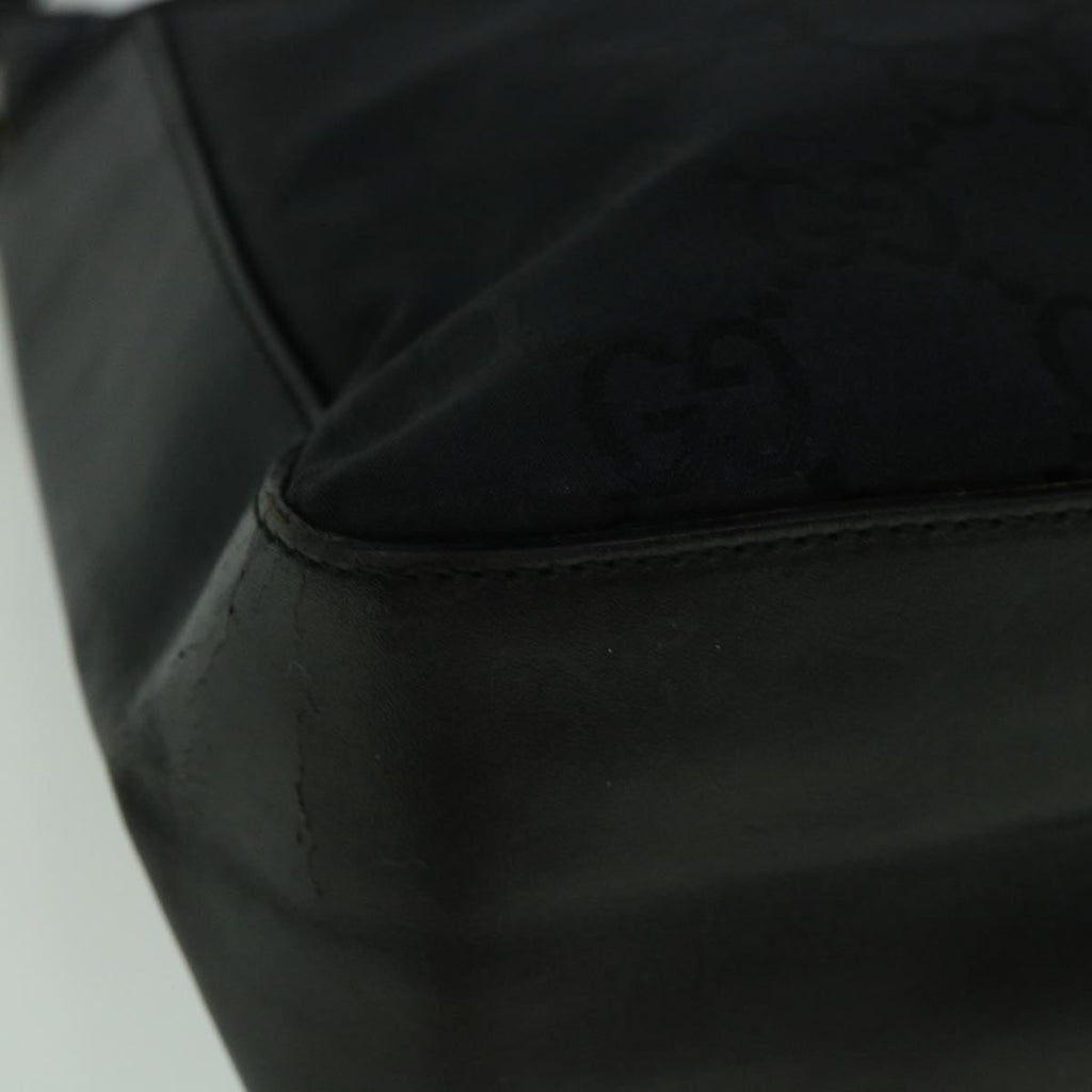 GUCCI GG Canvas Shoulder Bag Nylon Black 60150