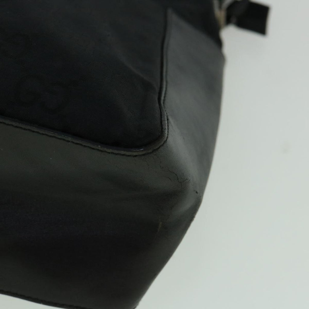 GUCCI GG Canvas Shoulder Bag Nylon Black 60150