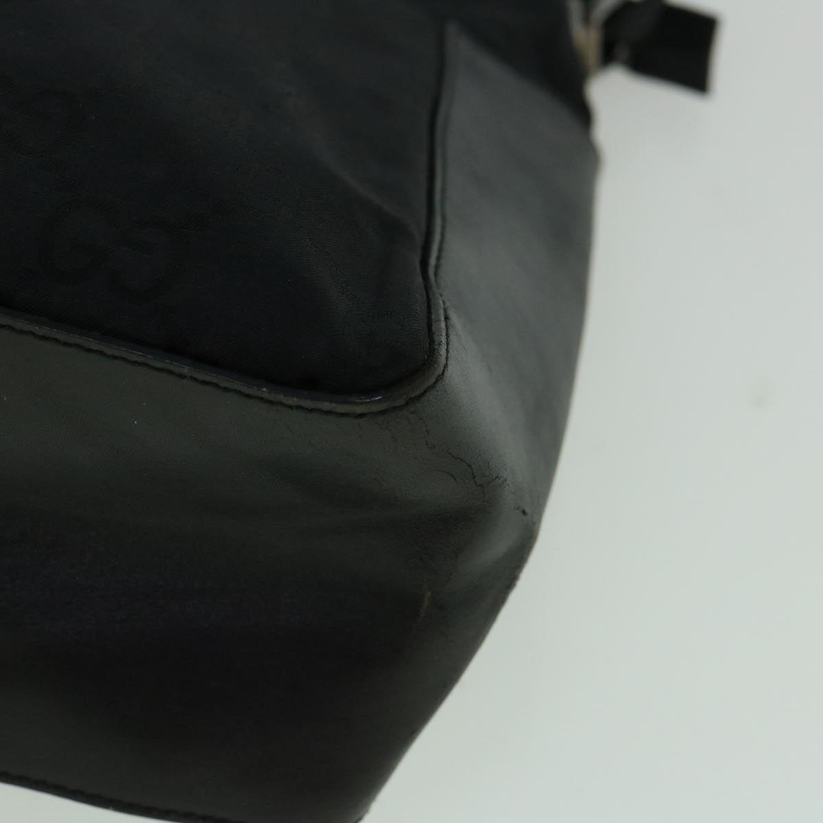 GUCCI GG Canvas Shoulder Bag Nylon Black 60150