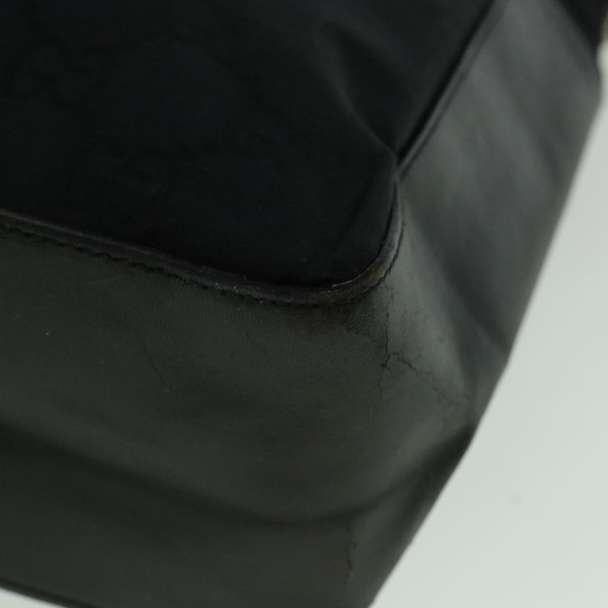 GUCCI GG Canvas Shoulder Bag Nylon Black 60150