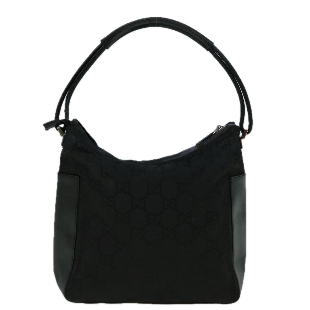 GUCCI GG Canvas Shoulder Bag Nylon Black 60150