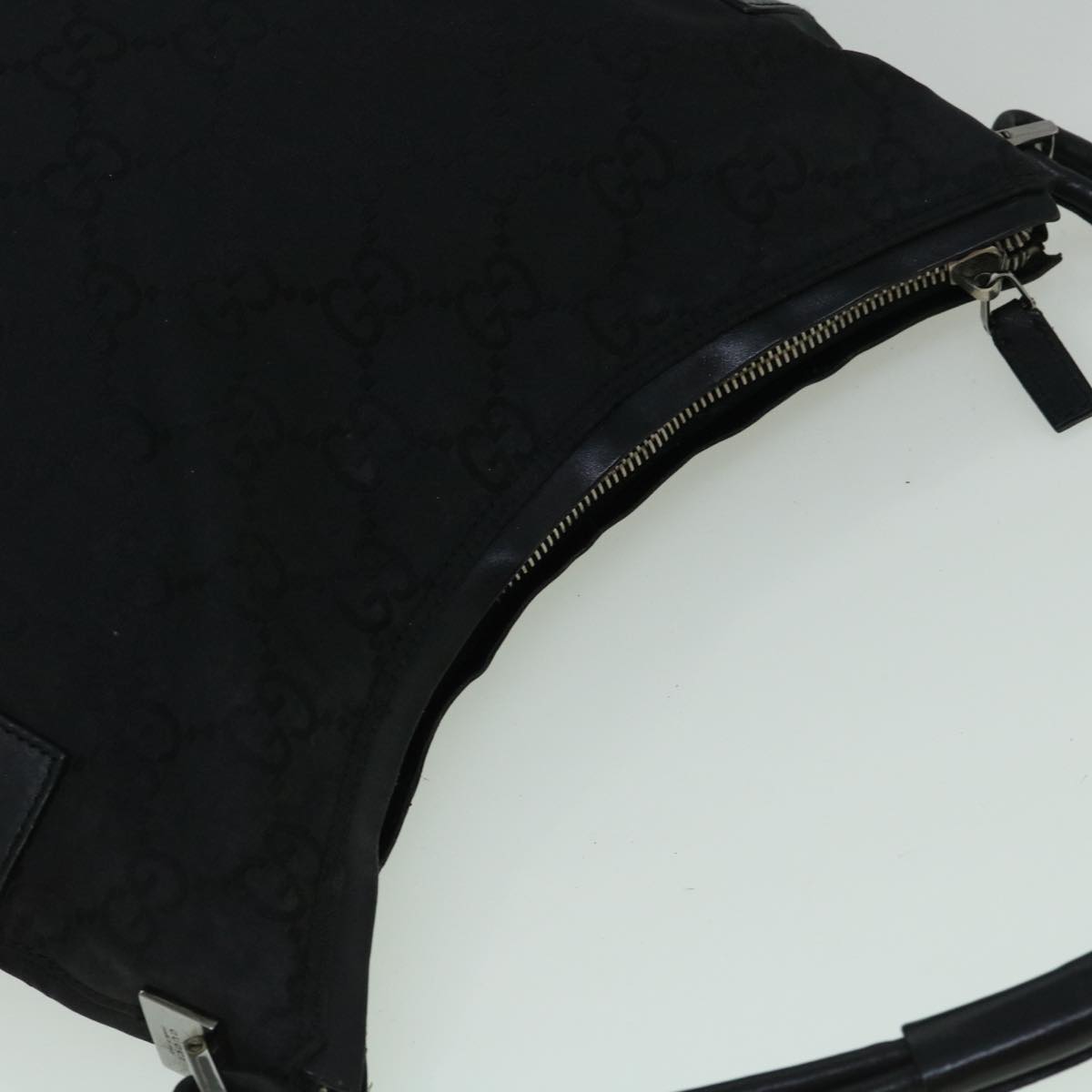 GUCCI GG Canvas Shoulder Bag Nylon Black 60150