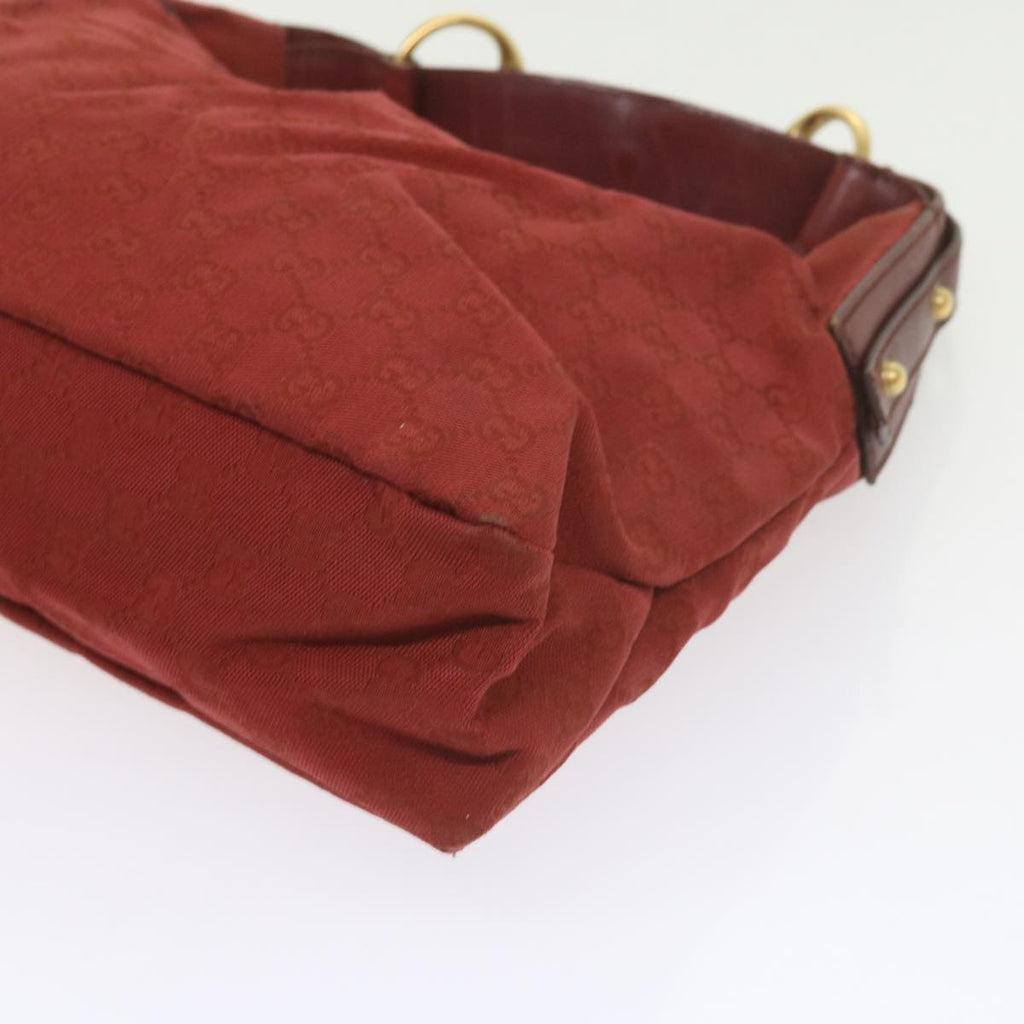 GUCCI GG Canvas Shoulder Bag Red 115867 60152