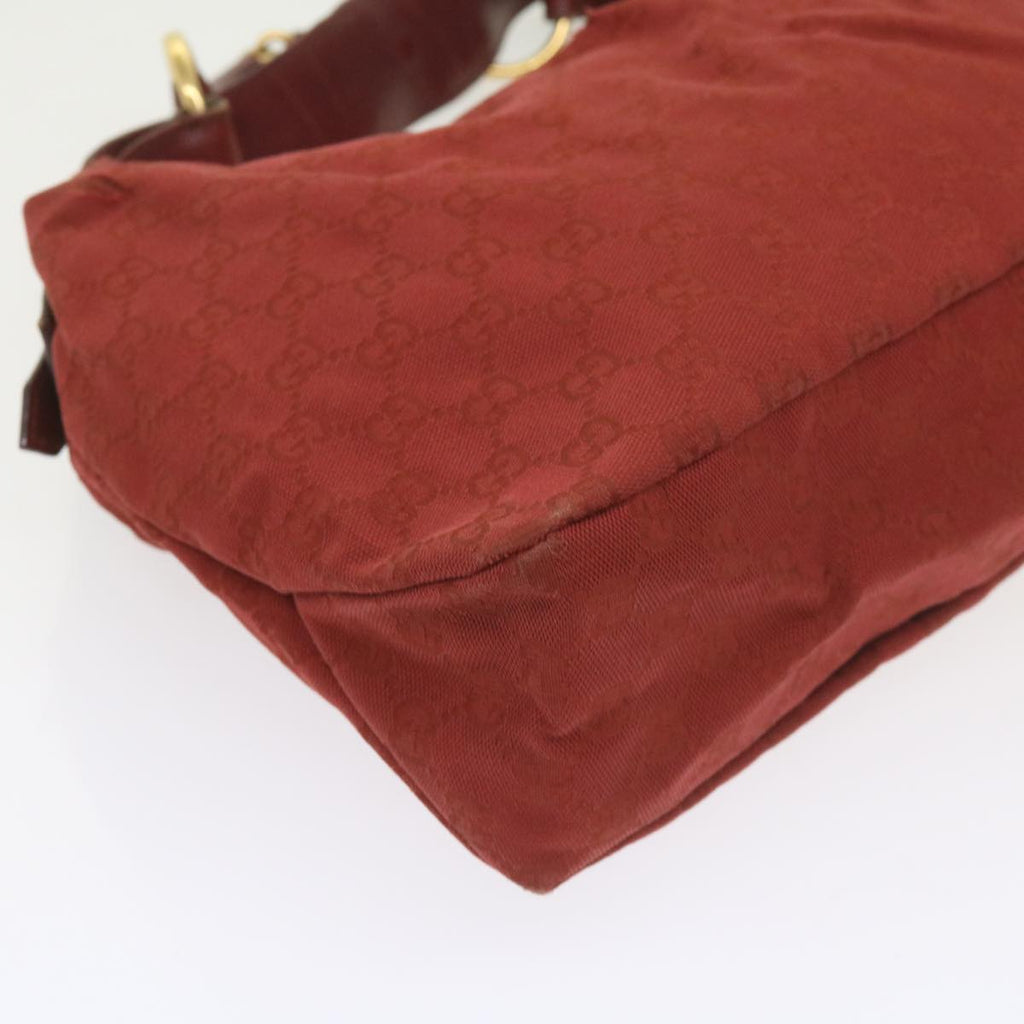 GUCCI GG Canvas Shoulder Bag Red 115867 60152