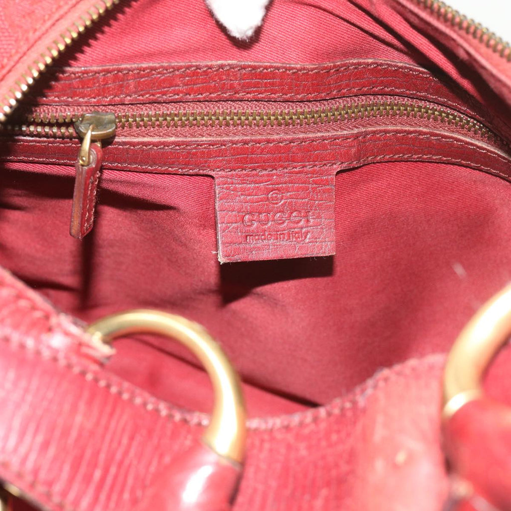 GUCCI GG Canvas Shoulder Bag Red 115867 60152