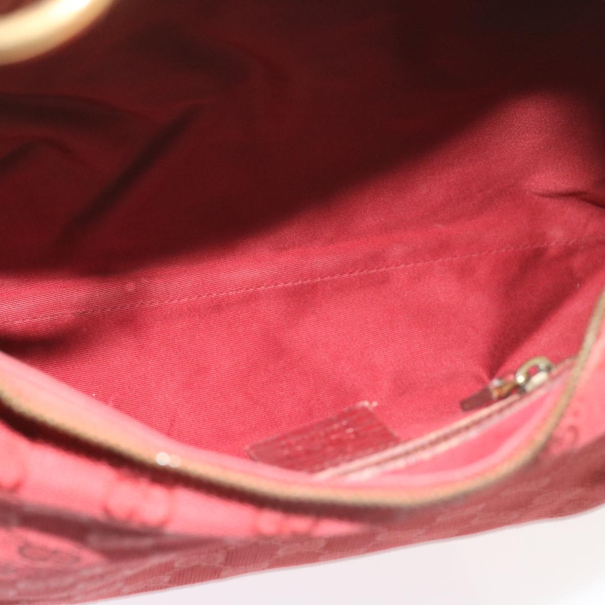 GUCCI GG Canvas Shoulder Bag Red 115867 60152