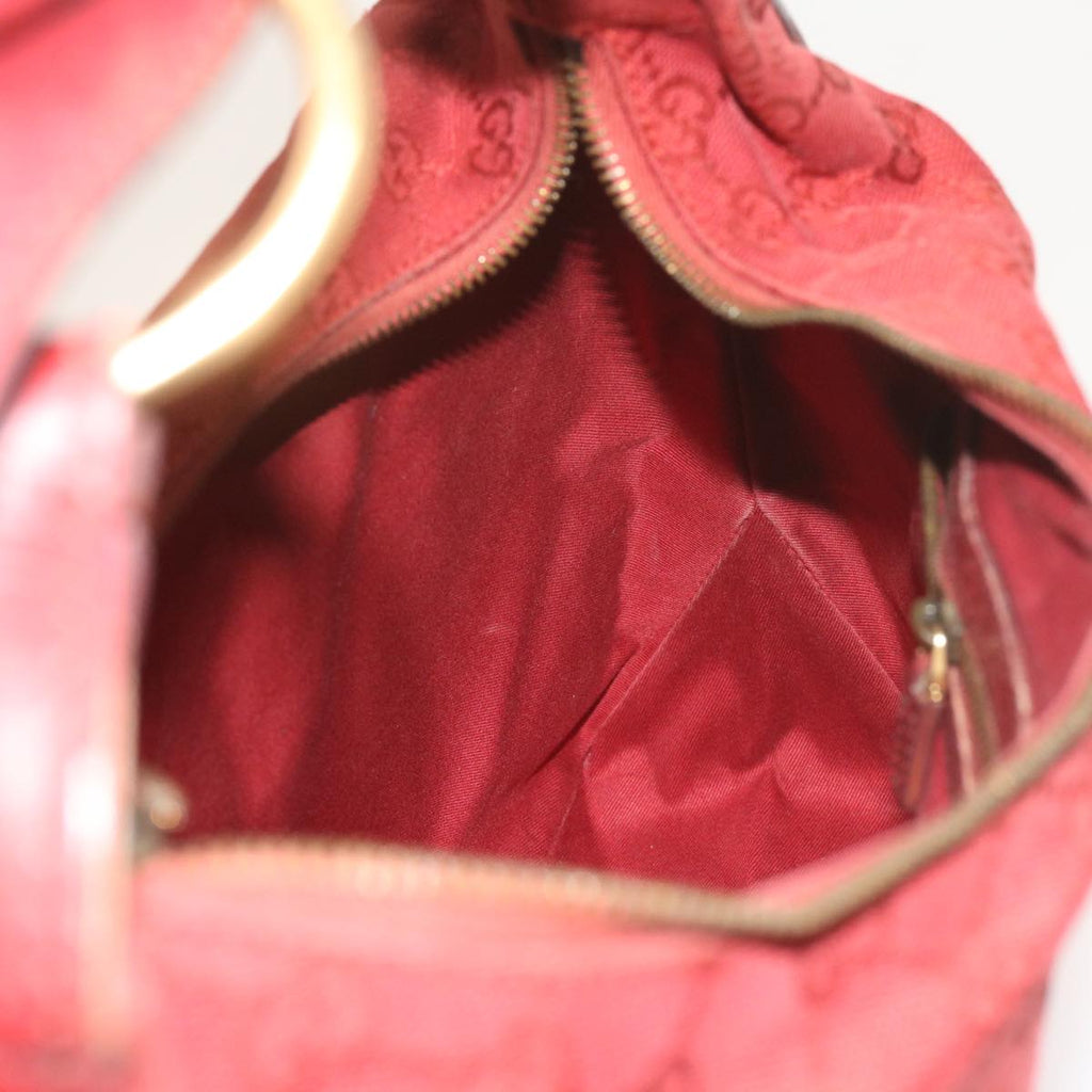 GUCCI GG Canvas Shoulder Bag Red 115867 60152