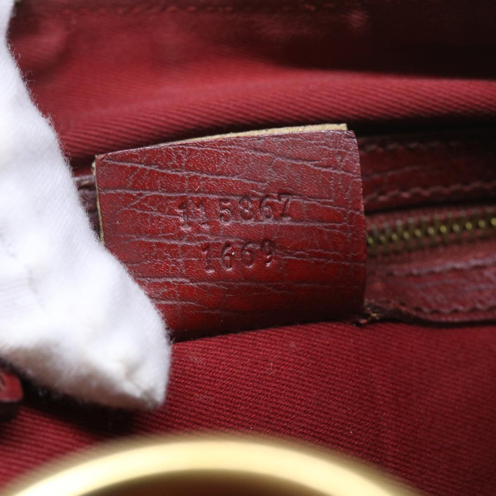 GUCCI GG Canvas Shoulder Bag Red 115867 60152