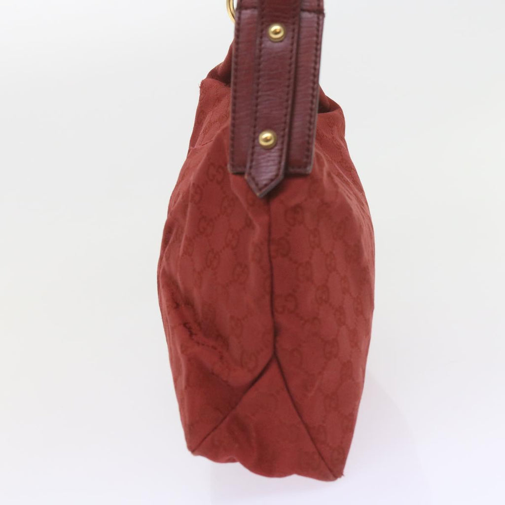 GUCCI GG Canvas Shoulder Bag Red 115867 60152