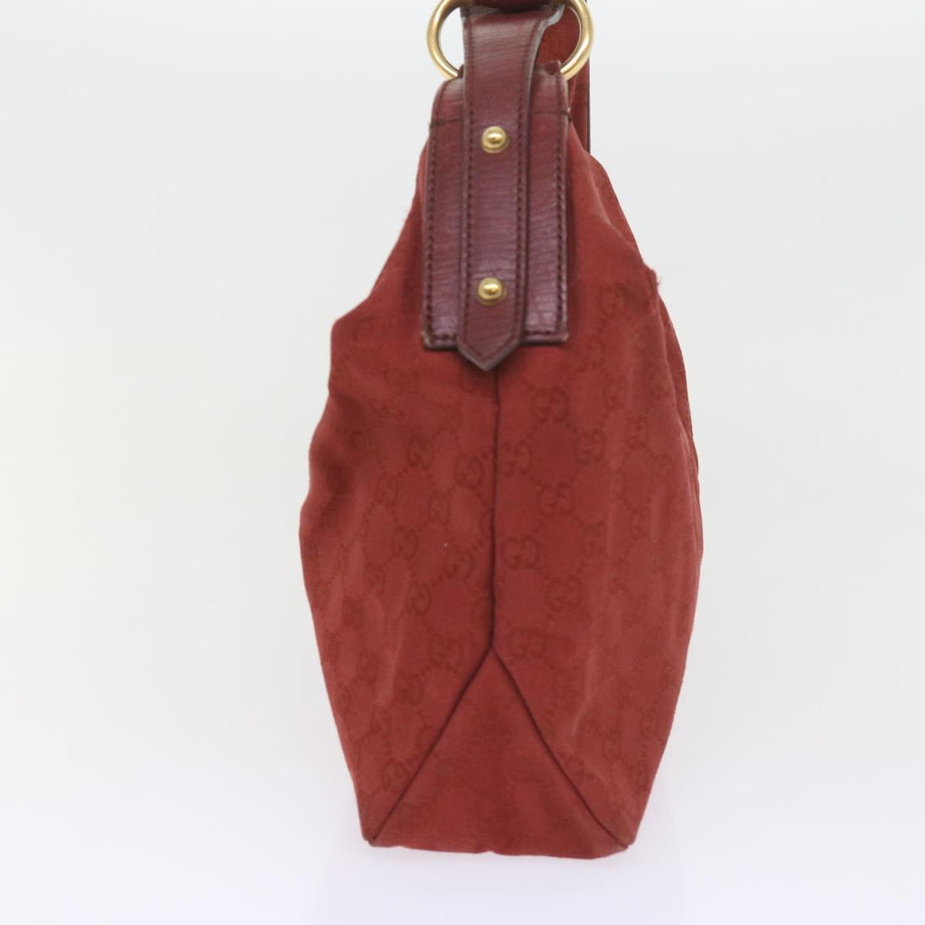 GUCCI GG Canvas Shoulder Bag Red 115867 60152