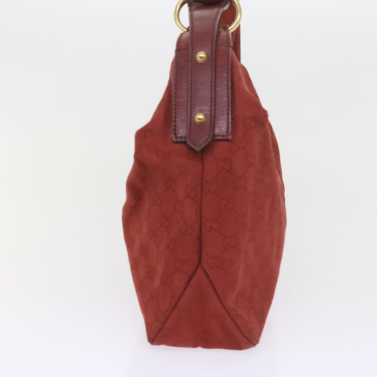 GUCCI GG Canvas Shoulder Bag Red 115867 60152