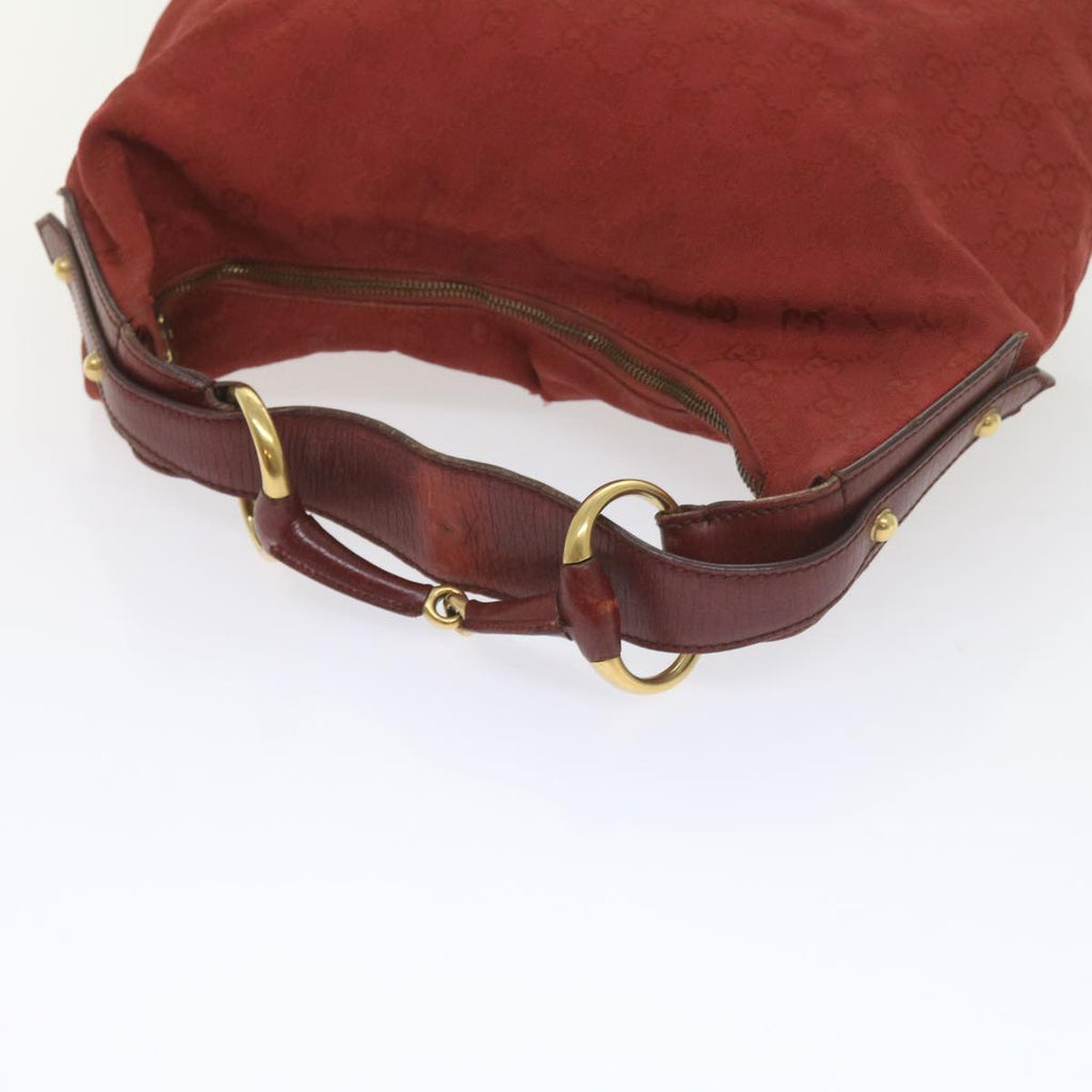 GUCCI GG Canvas Shoulder Bag Red 115867 60152