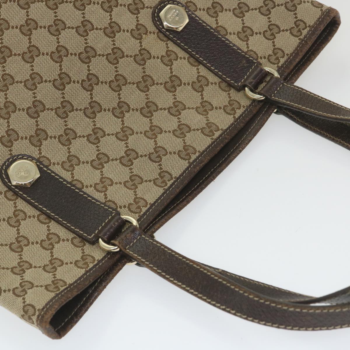 GUCCI GG Canvas Tote Bag Beige 153009 60155